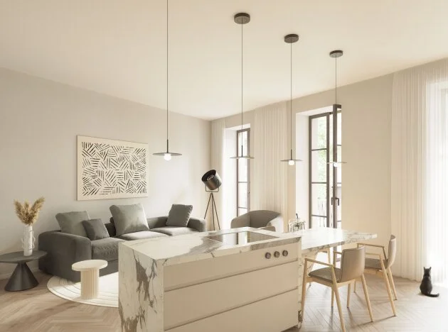 66 m² Dachgeschoss mit Südbalkon – 2 Zimmer in der Kleinen Reißzeugfabrik